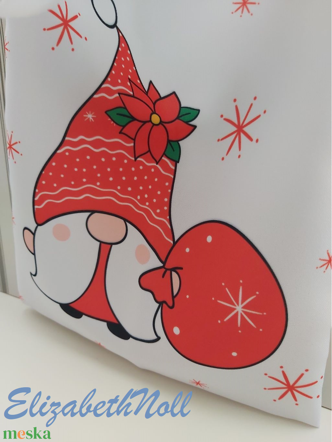 Manó-Mikulásos ajándékátadó tasak - táska & tok - bevásárlás & shopper táska - shopper, textiltáska, szatyor - Meska.hu