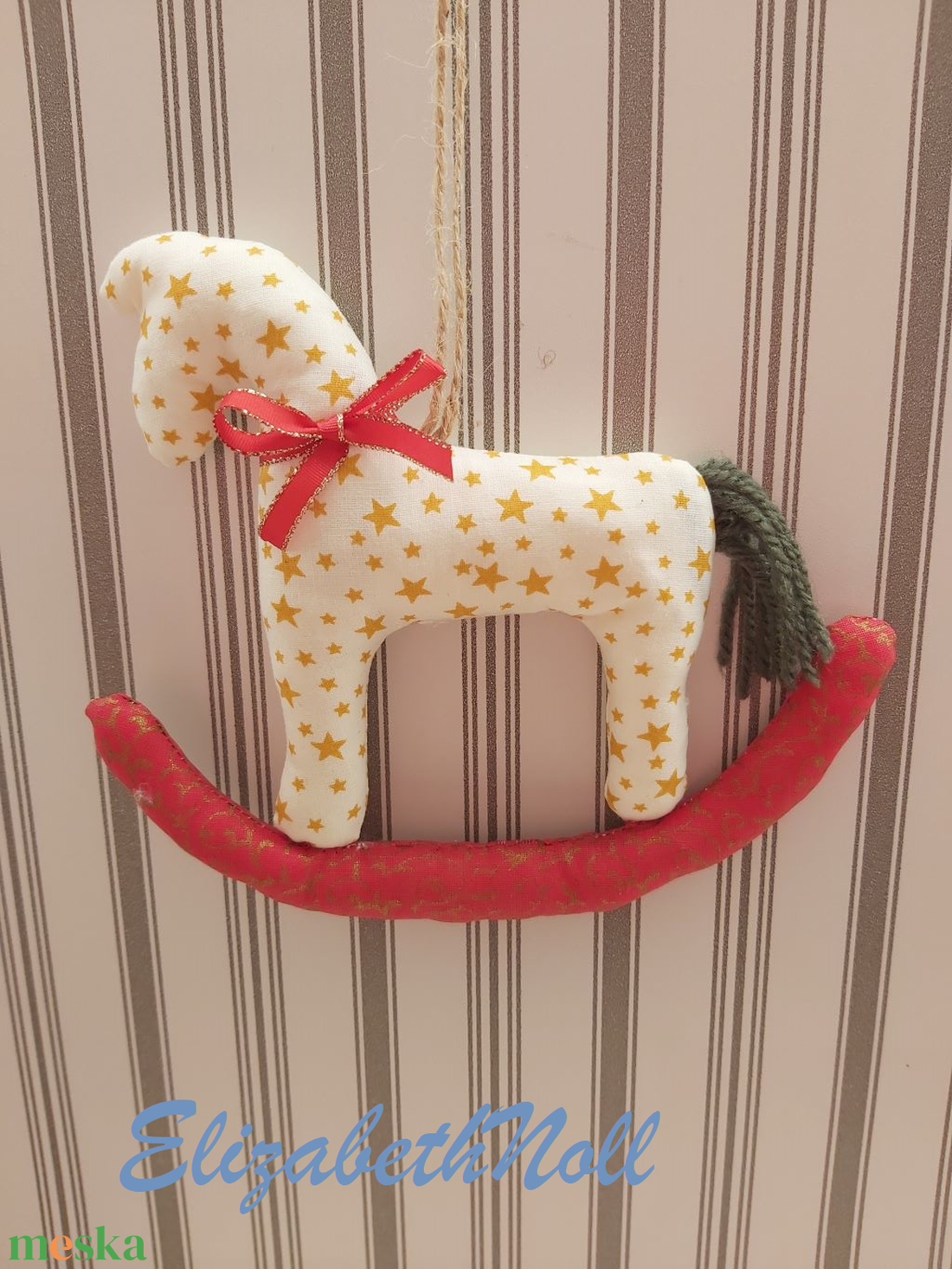 Karácsonyi hintalovacskák - karácsony - karácsonyi lakásdekoráció - karácsonyi lakásdíszek - Meska.hu