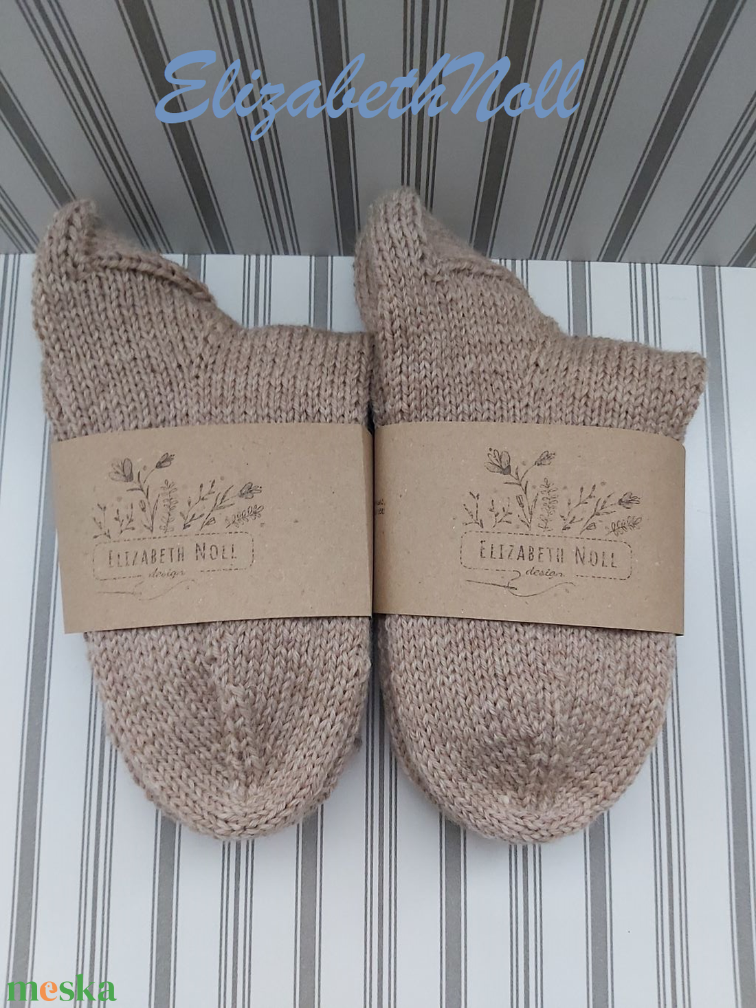  Kézzel kötött, gyapjú  zoknik - ruha & divat - cipő & papucs - zokni - Meska.hu