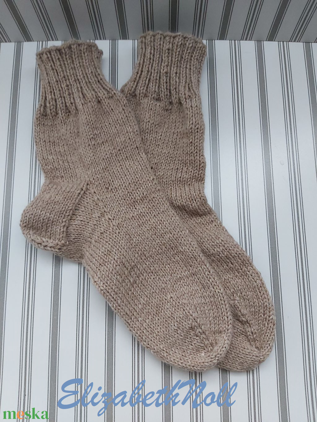  Kézzel kötött, gyapjú  zoknik - ruha & divat - cipő & papucs - zokni - Meska.hu