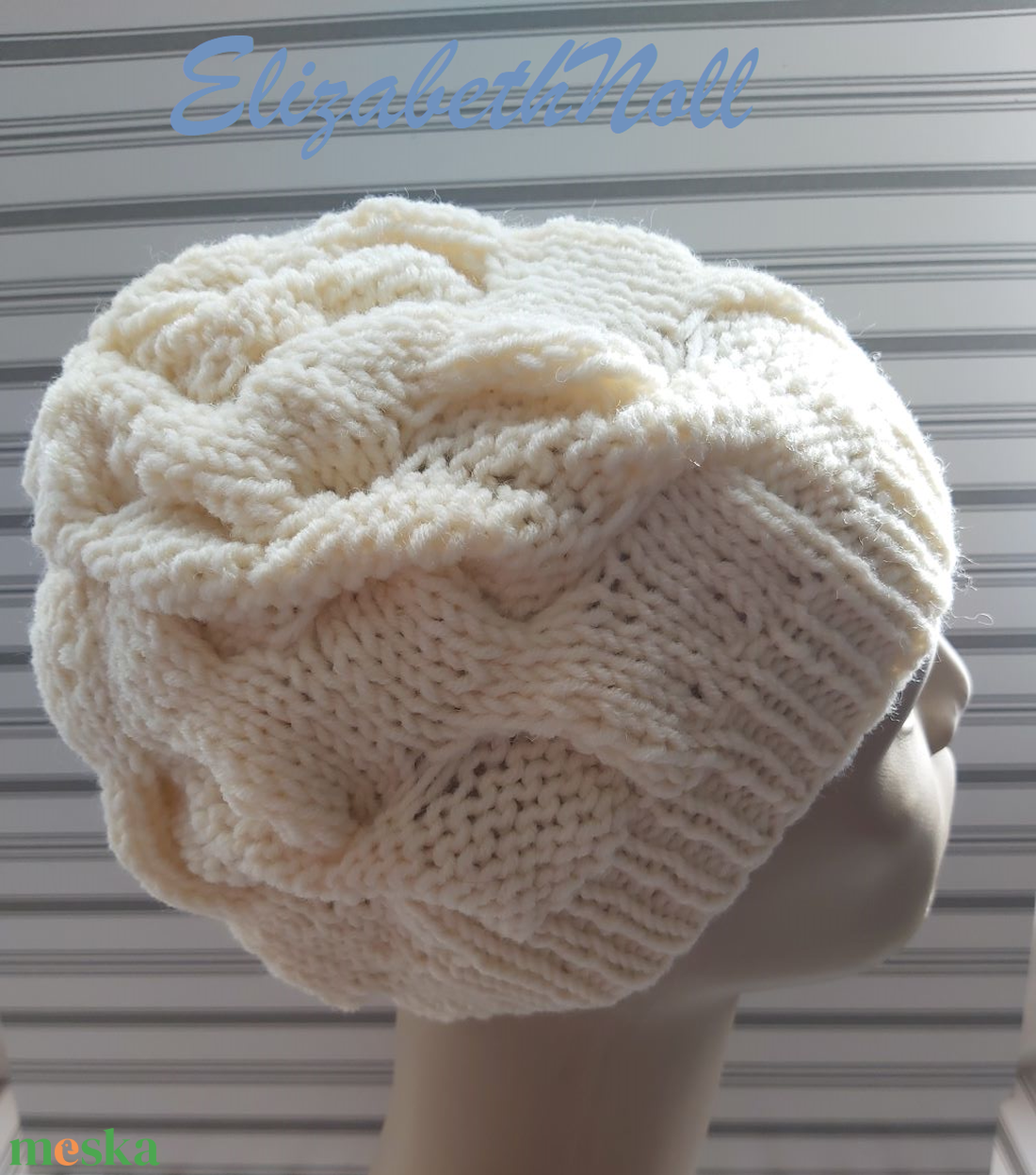 Fantázia, csavart mintás sapka  - ruha & divat - sál, sapka, kendő - sapka - Meska.hu