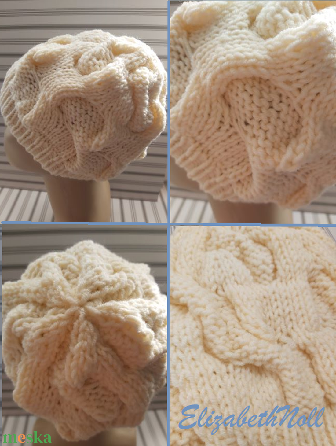 Fantázia, csavart mintás sapka  - ruha & divat - sál, sapka, kendő - sapka - Meska.hu