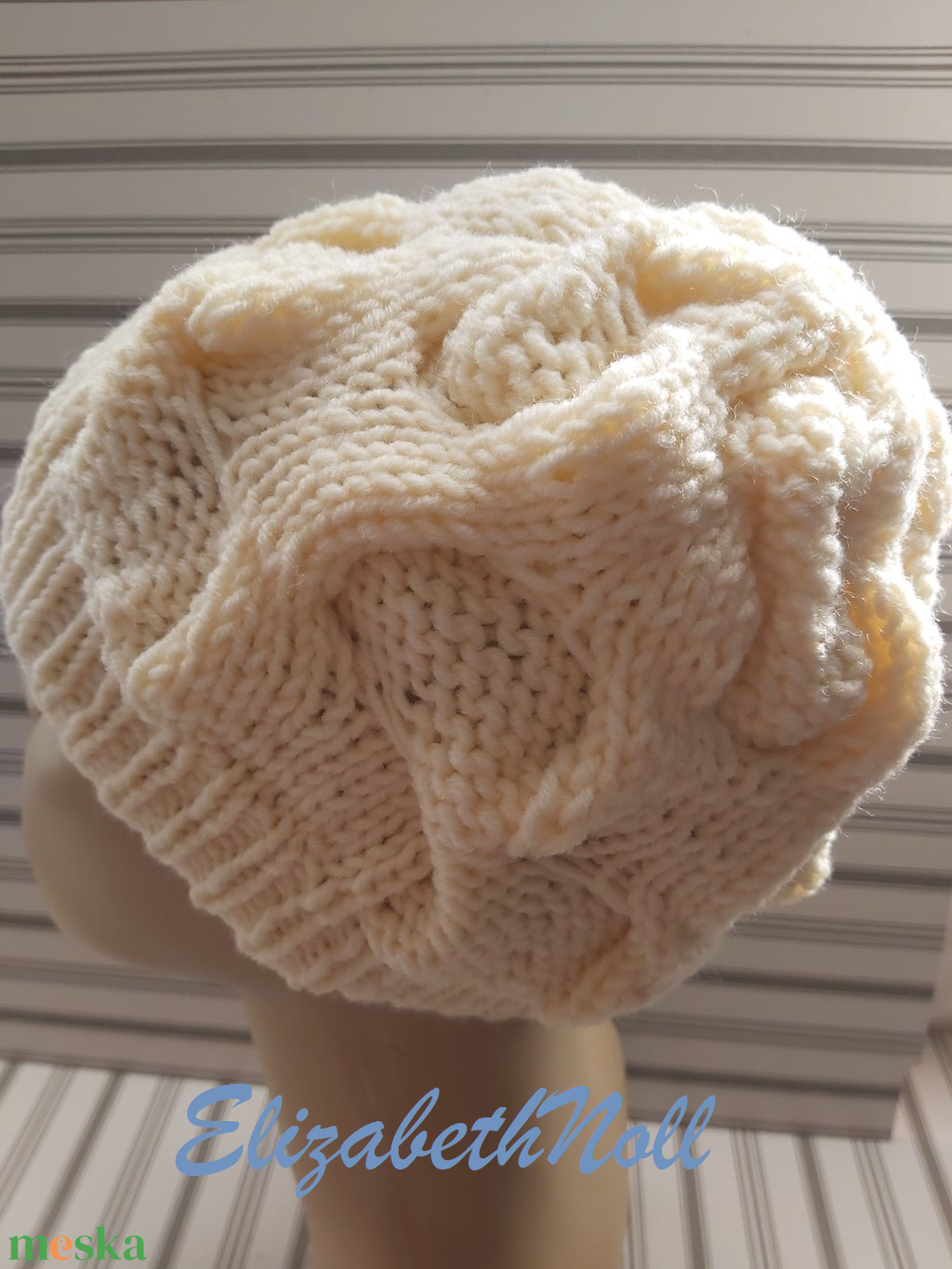 Fantázia, csavart mintás sapka  - ruha & divat - sál, sapka, kendő - sapka - Meska.hu