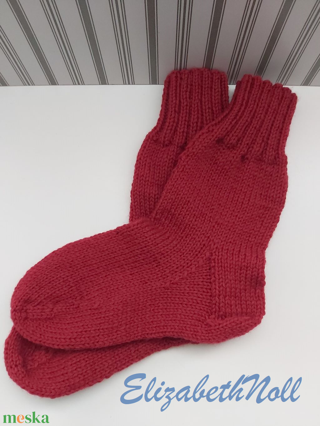 Természetes meleg, természetes stílus - ruha & divat - cipő & papucs - zokni - Meska.hu