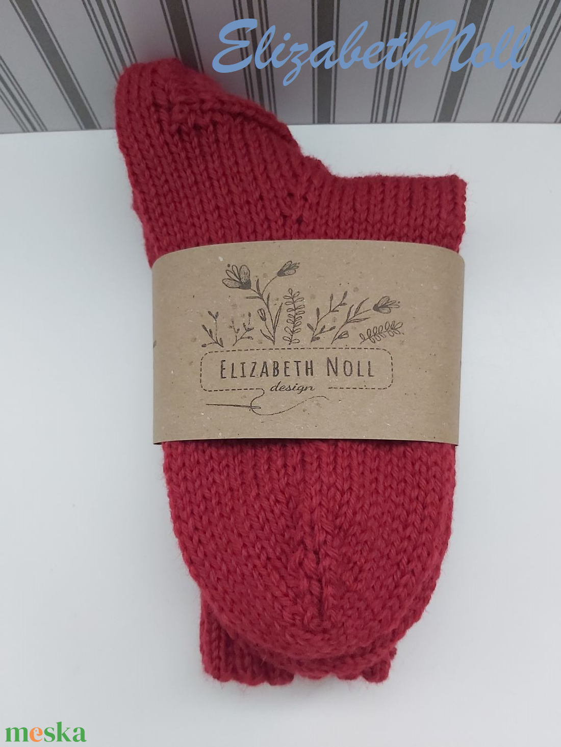 Természetes meleg, természetes stílus - ruha & divat - cipő & papucs - zokni - Meska.hu