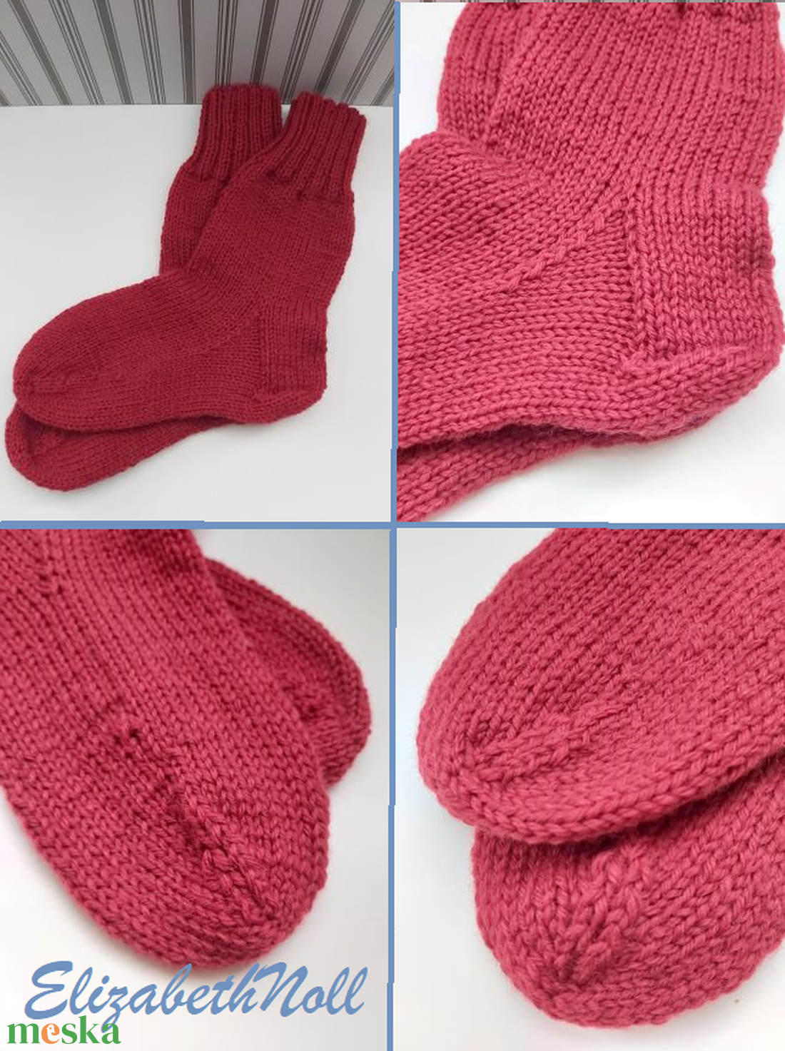 Természetes meleg, természetes stílus - ruha & divat - cipő & papucs - zokni - Meska.hu