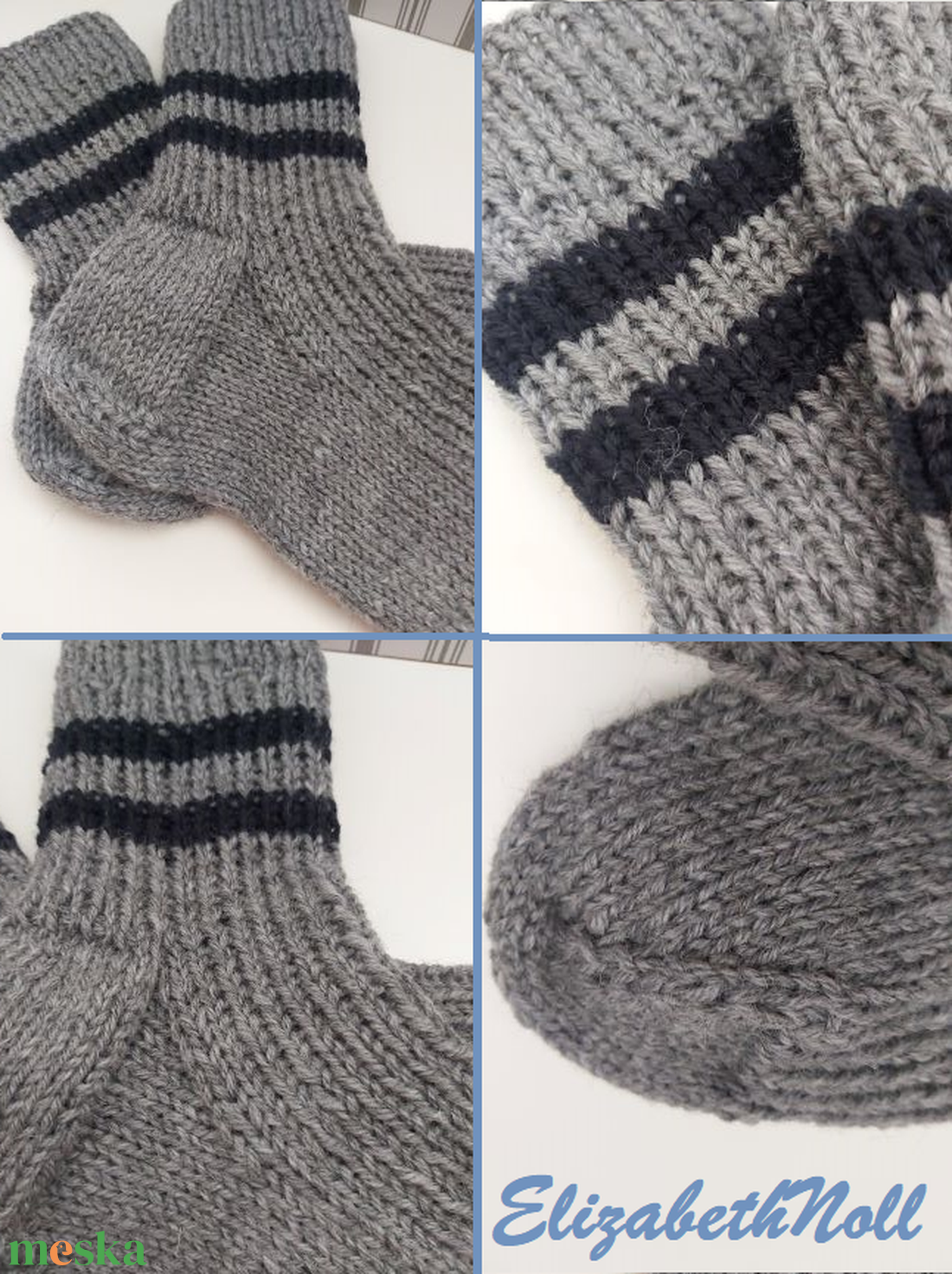 Természetes meleg, természetes stílus - ruha & divat - cipő & papucs - zokni - Meska.hu