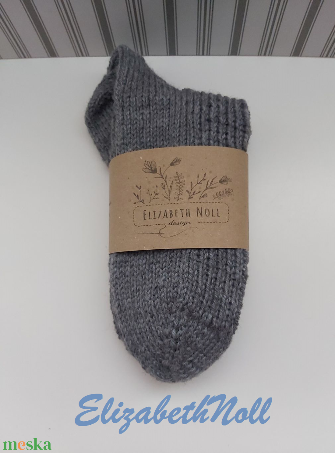 Természetes meleg, természetes stílus - ruha & divat - cipő & papucs - zokni - Meska.hu