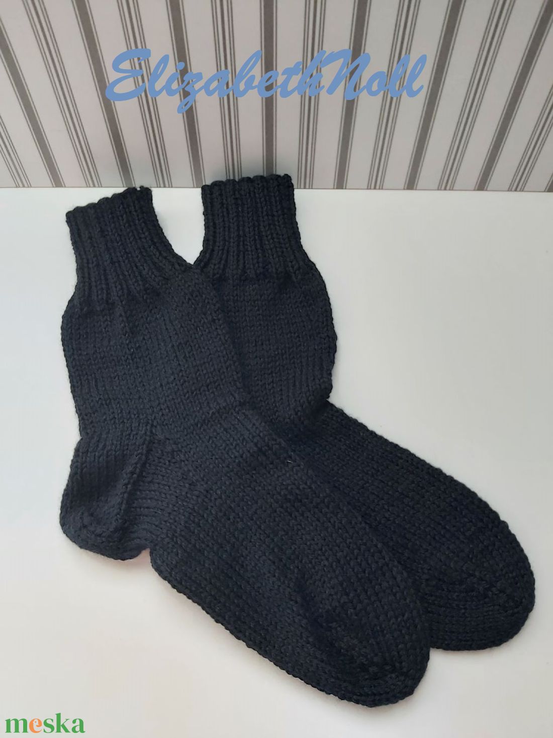 3 pár kézzel kötött, 100% gyapjú zokni - ruha & divat - cipő & papucs - zokni - Meska.hu