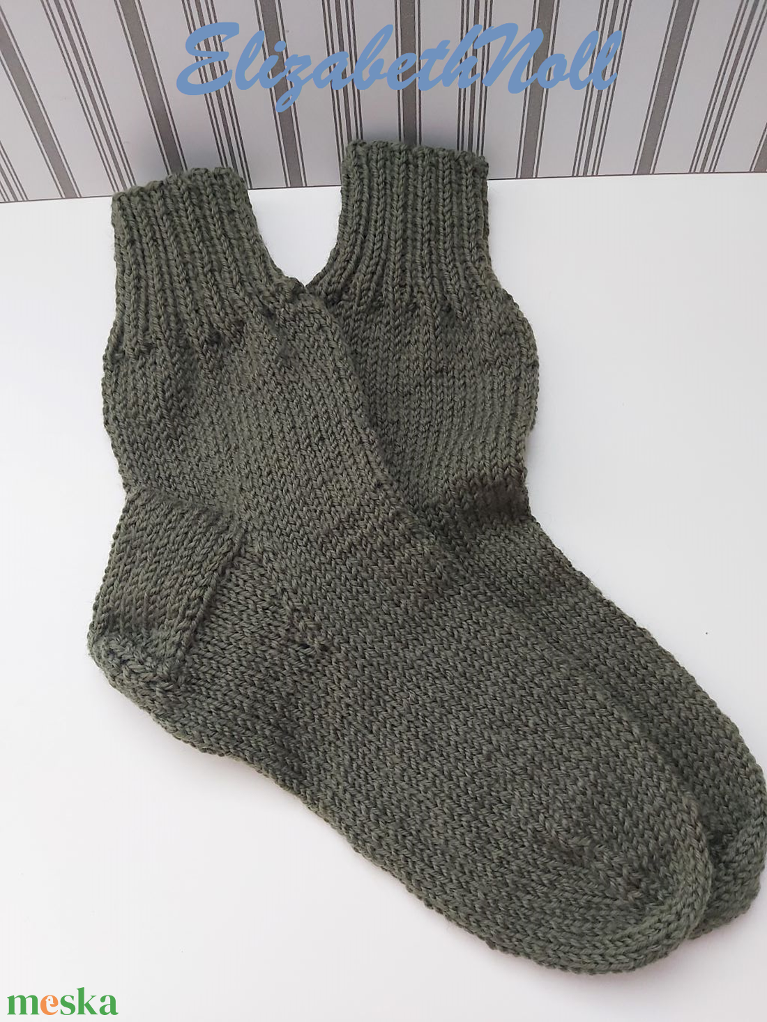 3 pár kézzel kötött, 100% gyapjú zokni - ruha & divat - cipő & papucs - zokni - Meska.hu