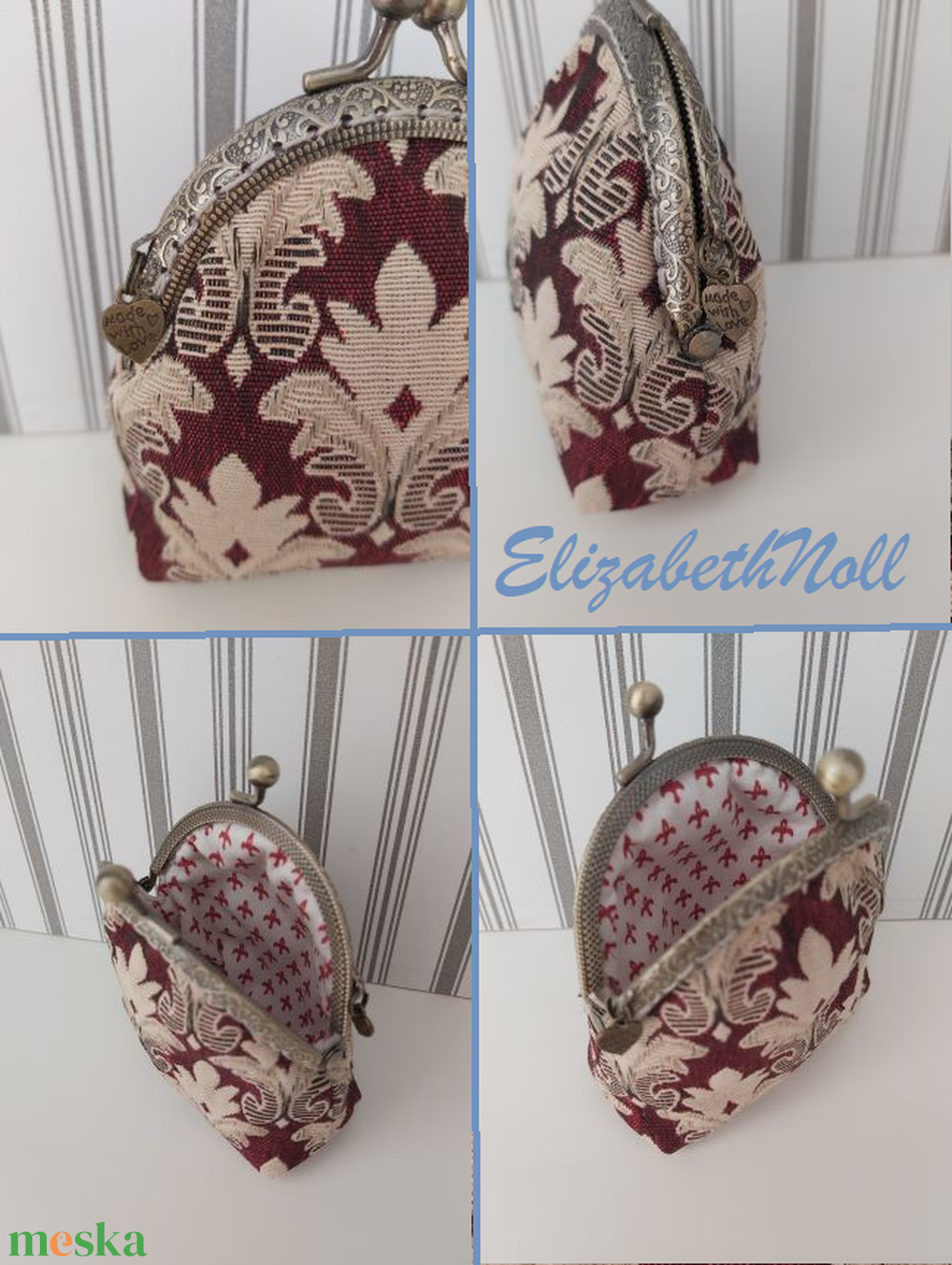 Francia barokk gobelin pénztárca, neszesszer - táska & tok - neszesszer - Meska.hu