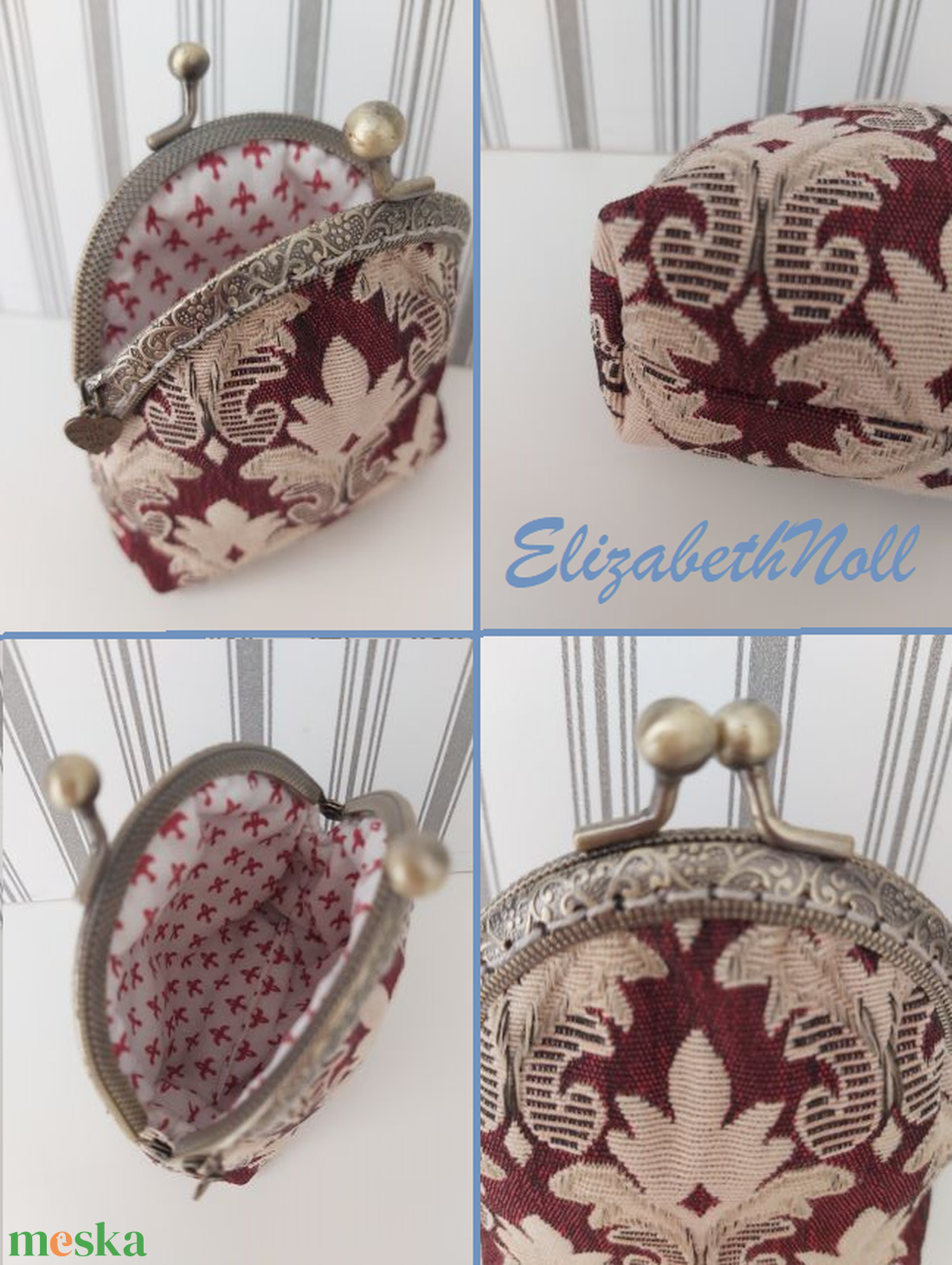 Francia barokk gobelin pénztárca, neszesszer - táska & tok - neszesszer - Meska.hu