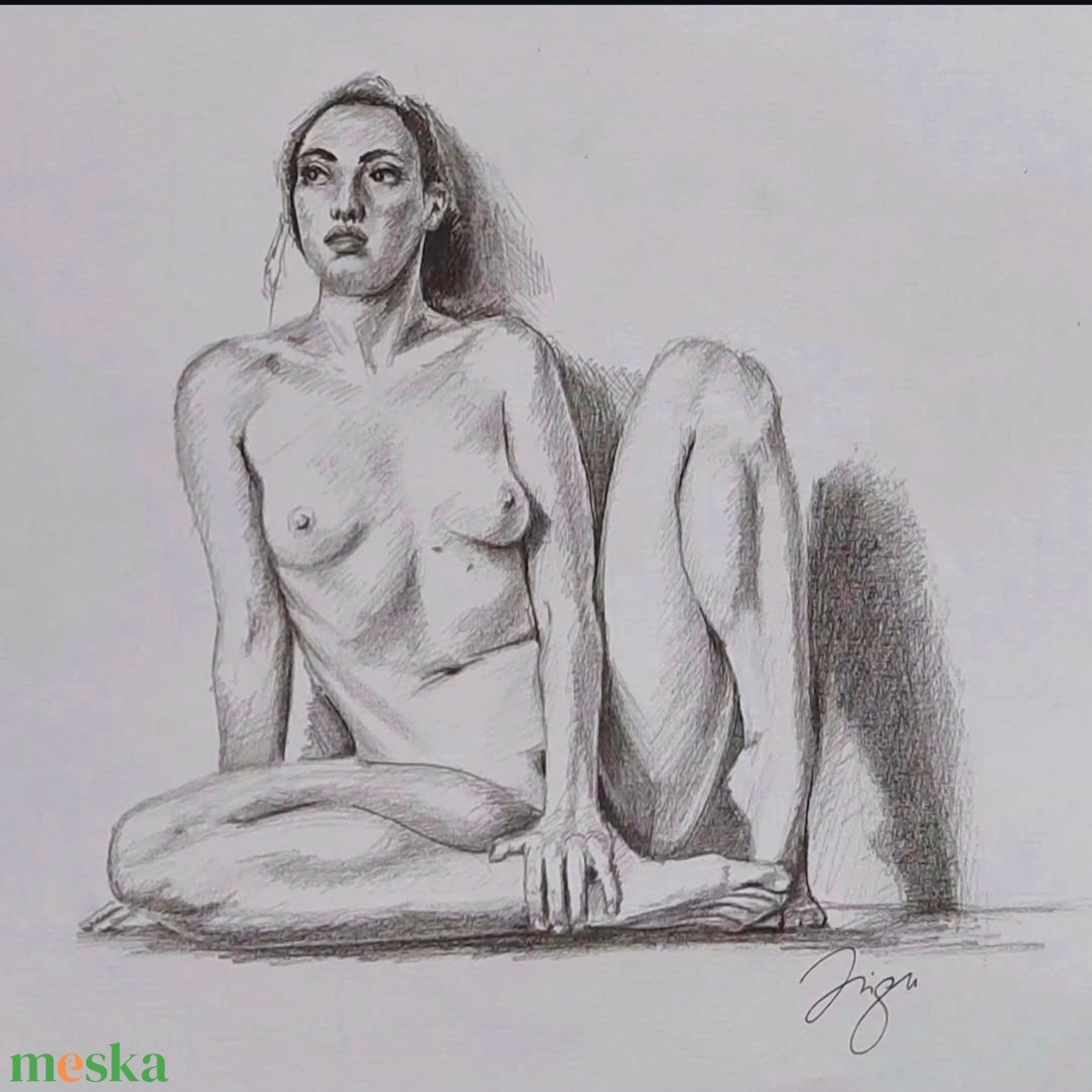 Boudoir kép megrendelésre - művészet - grafika & illusztráció - ceruzarajz - Meska.hu