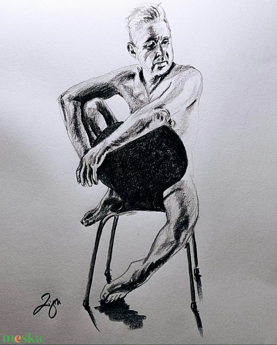 Boudoir kép megrendelésre - művészet - grafika & illusztráció - ceruzarajz - Meska.hu