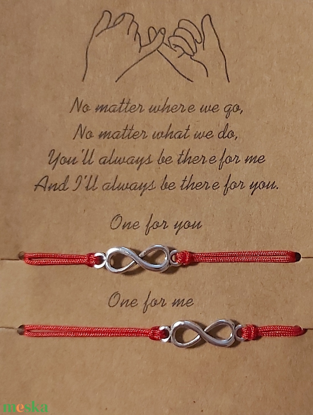 Páros barátság karkötő - ékszer - karkötő - karkötő medállal - Meska.hu