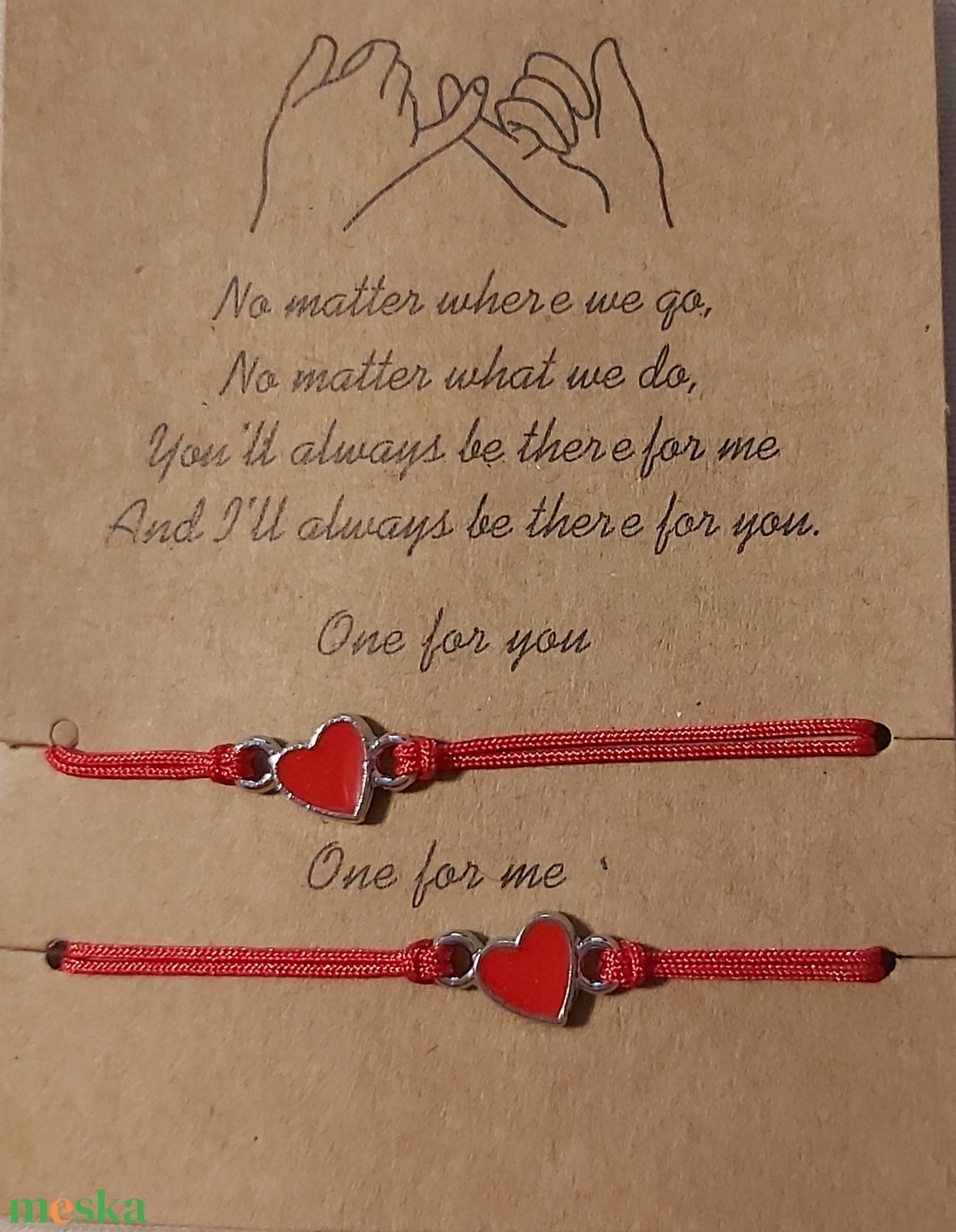 Páros karkötő - ékszer - karkötő - karkötő medállal - Meska.hu