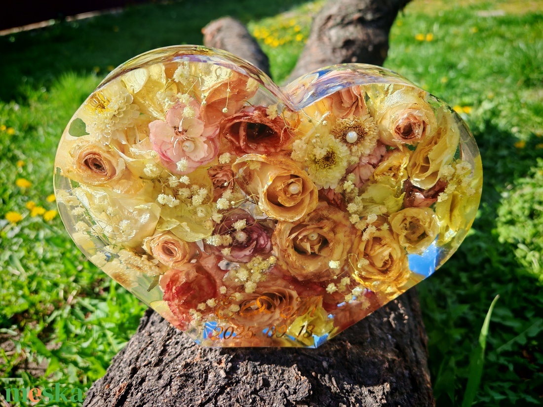 Emlékőrző Menyasszonyi csokorból - esküvő - emlék & ajándék - szülőköszöntő ajándék - Meska.hu