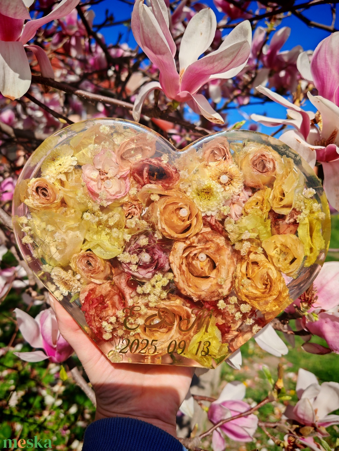 Emlékőrző Menyasszonyi csokorból - esküvő - emlék & ajándék - szülőköszöntő ajándék - Meska.hu