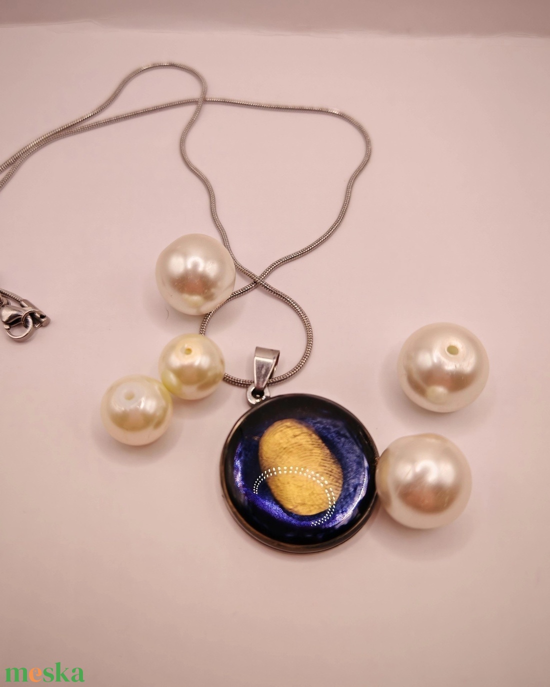 Egyetlen Érintés-ujjlenyomat medál - ékszer - nyaklánc - medálos nyaklánc - Meska.hu