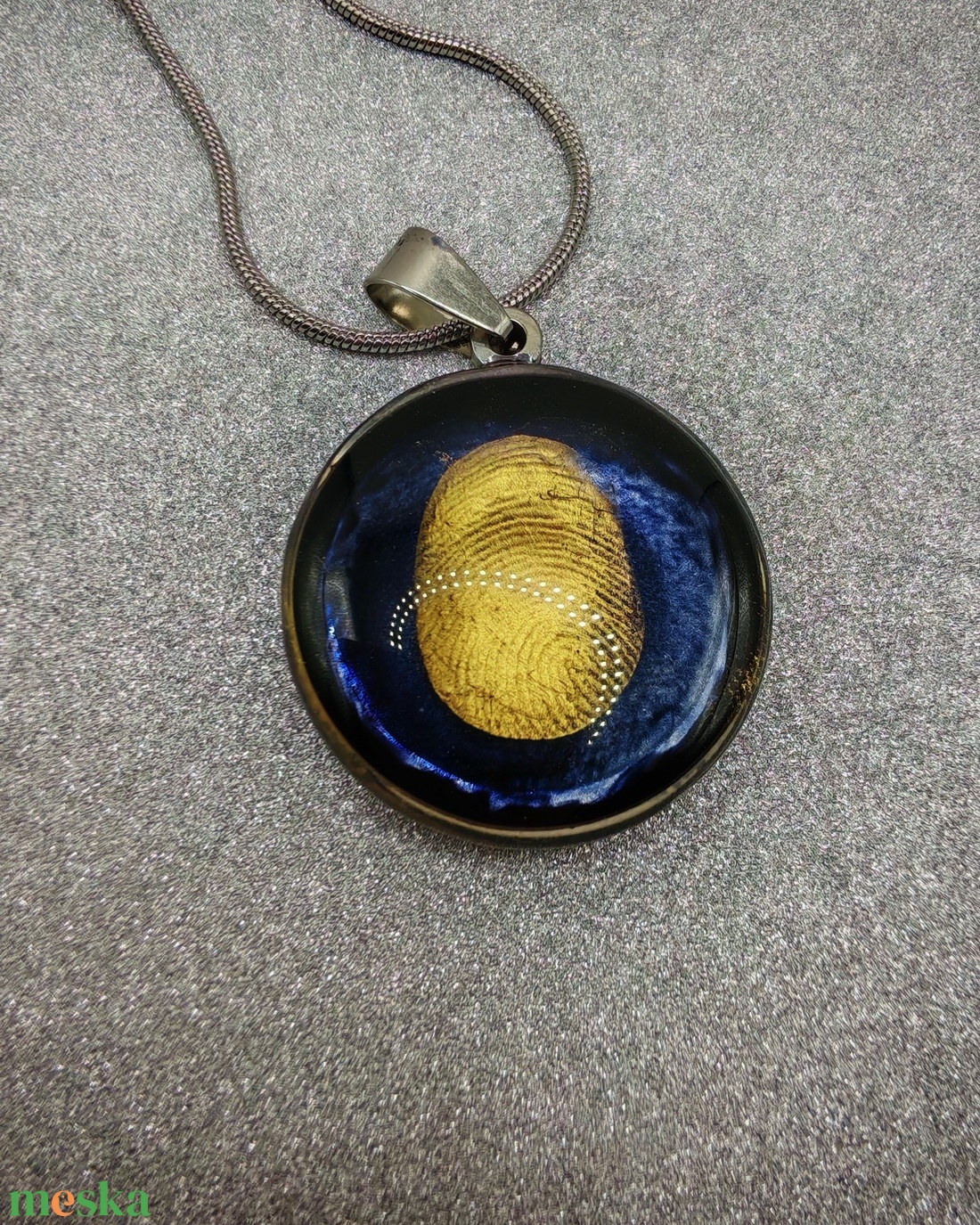 Egyetlen Érintés-ujjlenyomat medál - ékszer - nyaklánc - medálos nyaklánc - Meska.hu