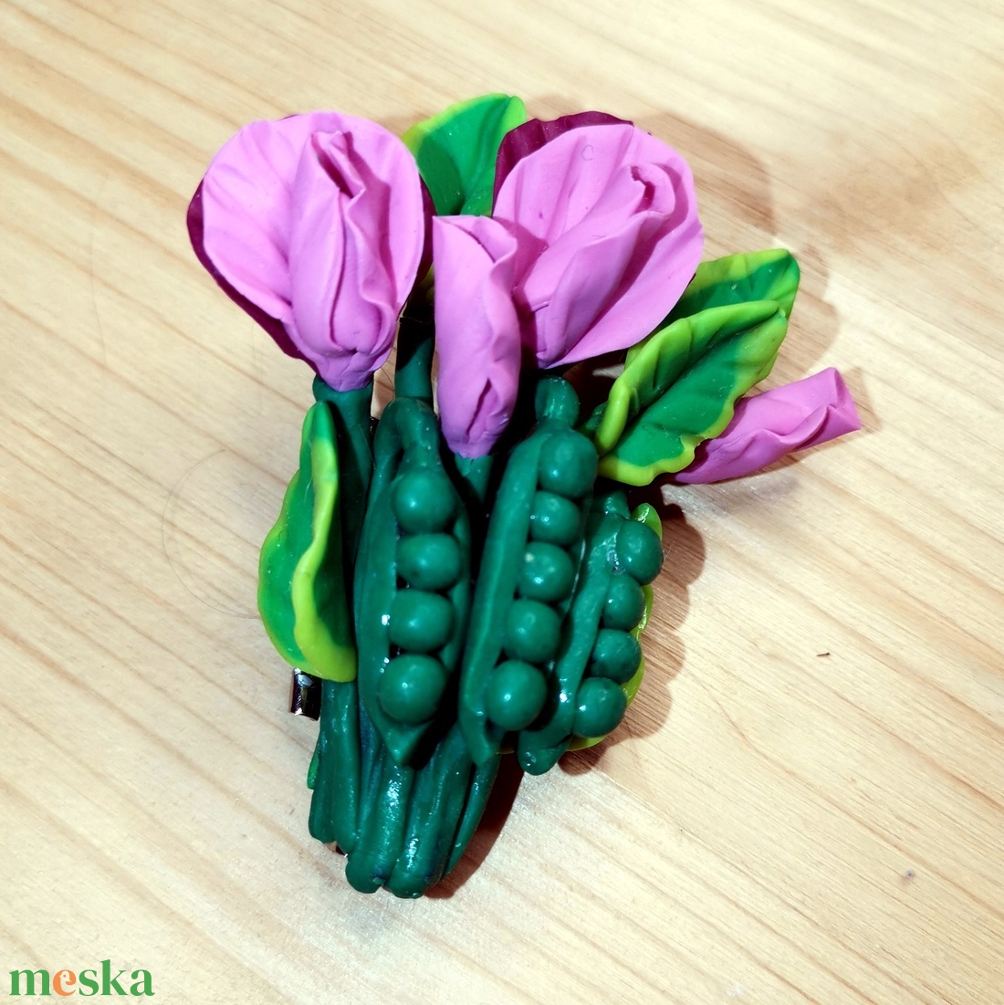 Bross csokor borsó - ékszer - kitűző és bross - kitűző - Meska.hu Bross csokor borsó - ékszer - kitűző és bross - kitűző - Meska.hu