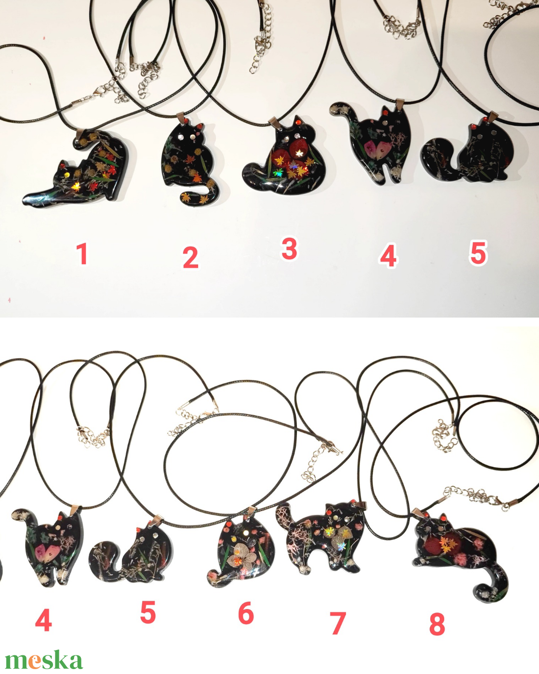 Macska medál epoxigyantából. 1 darab költsége.  - ékszer - nyaklánc - medál - Meska.hu