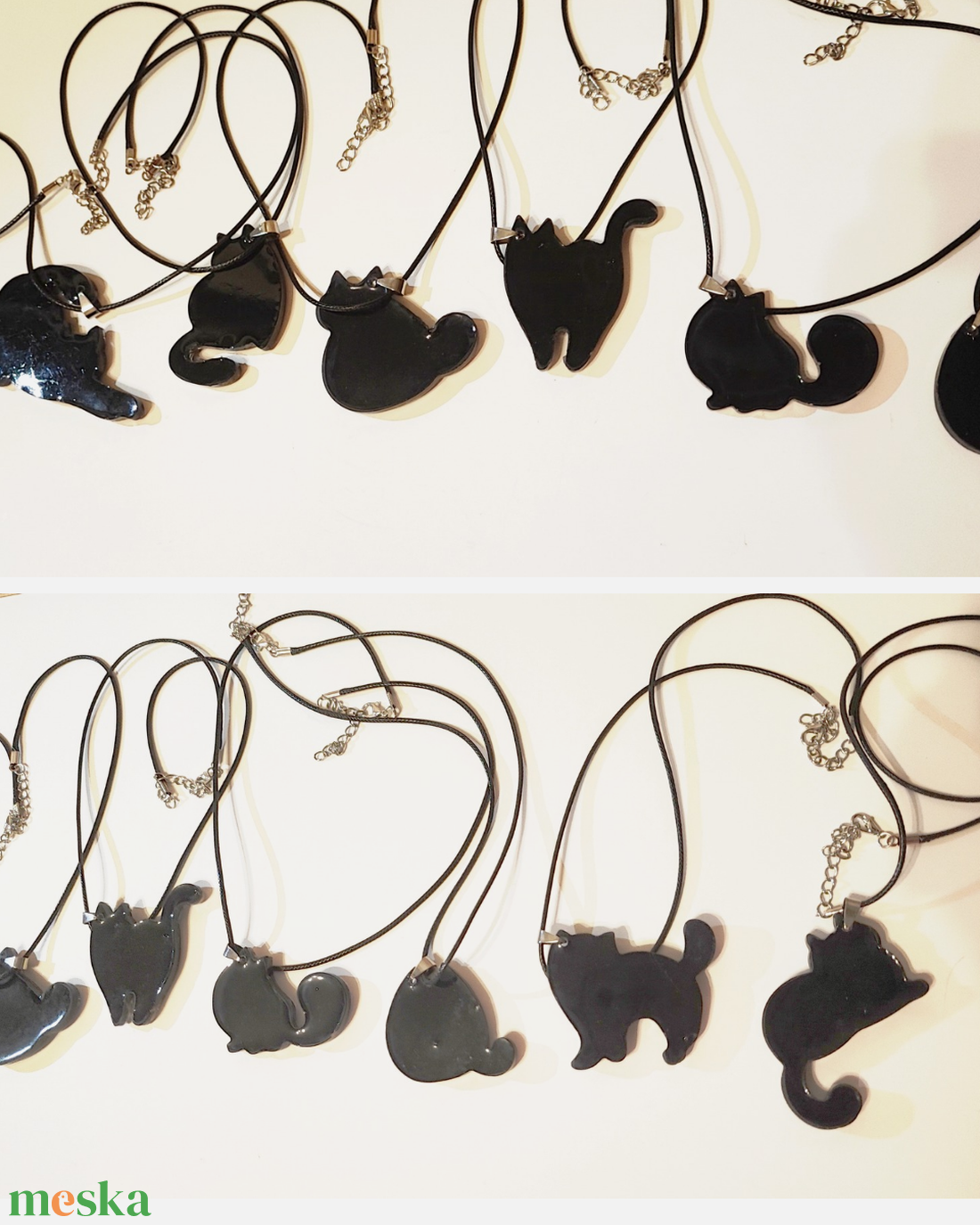 Macska medál epoxigyantából. 1 darab költsége.  - ékszer - nyaklánc - medál - Meska.hu