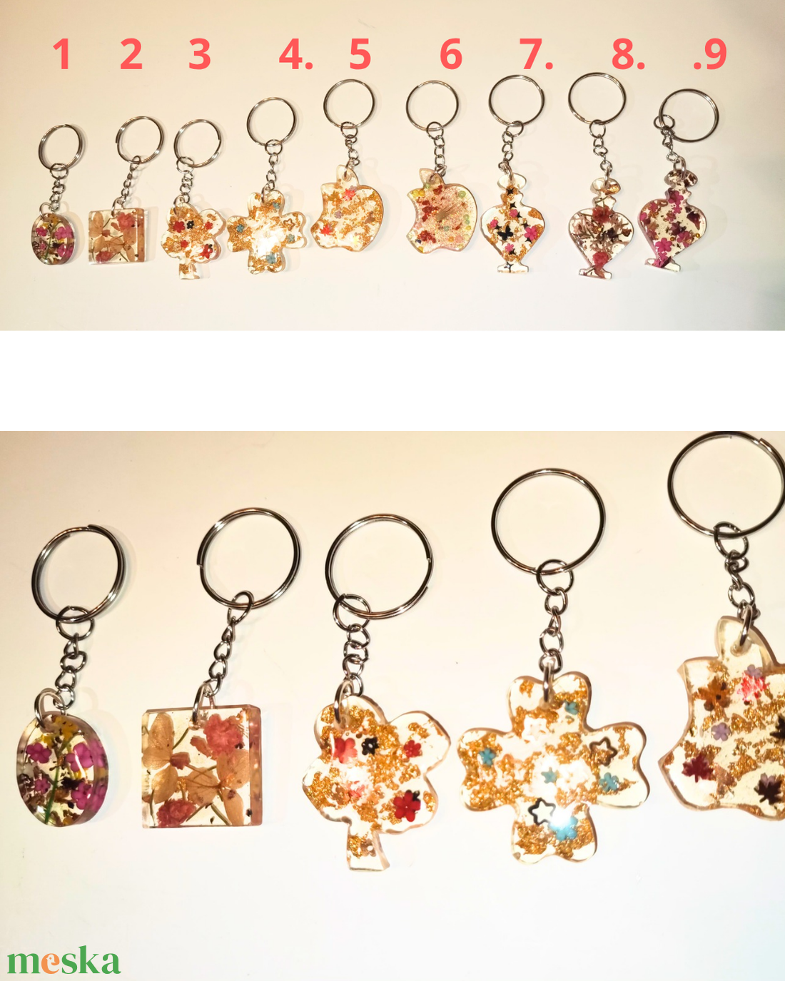 Kulcstartó epoxigyantából rózsaszín és kék színben. Költség 1 darab termékre  - táska & tok - kulcstartó & táskadísz - táskadísz - Meska.hu