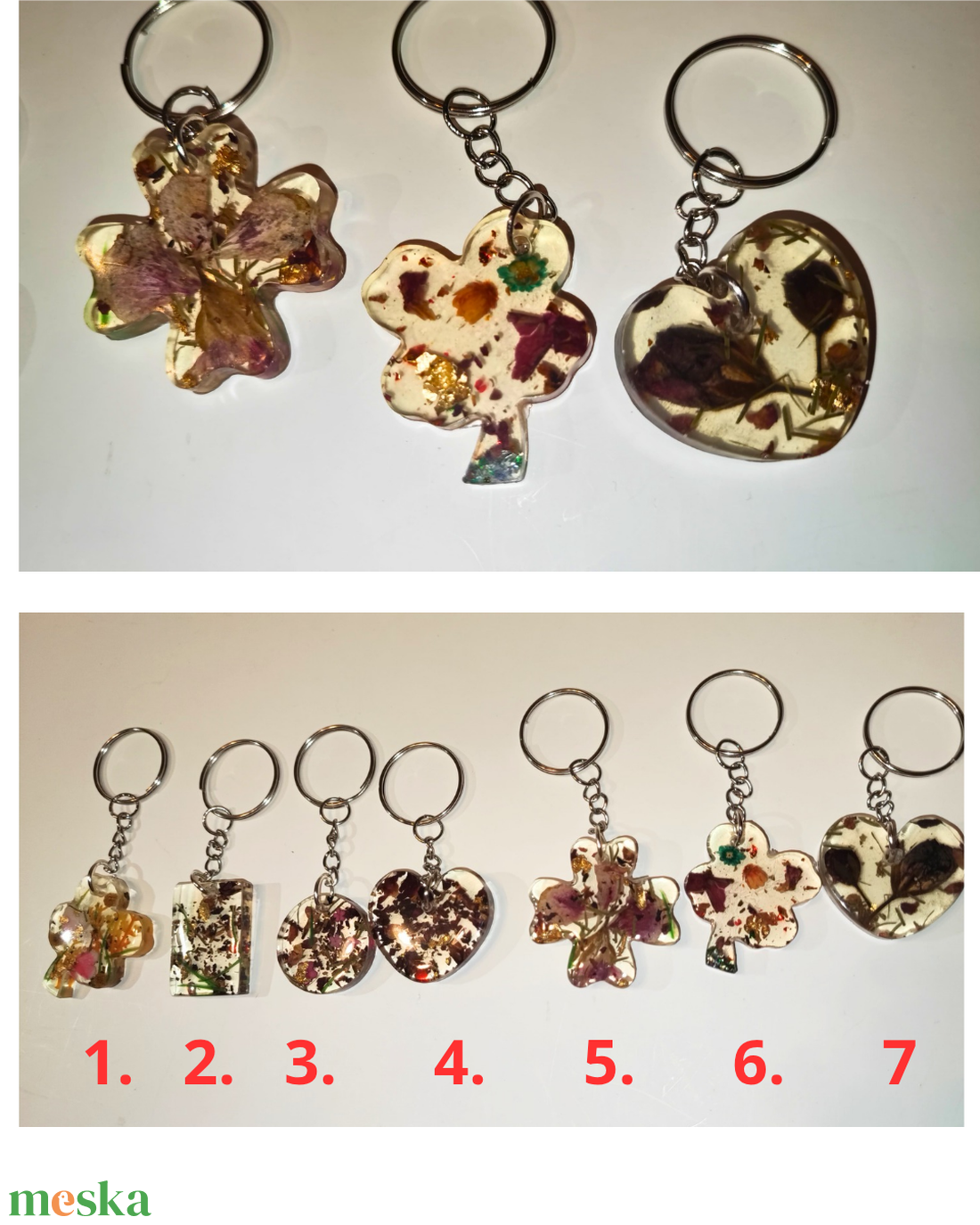 Epoxigyanta kulcstartó, átlátszó. Kulcstartó szárított virágokkal. Költség 1 darab termékre  - táska & tok - kulcstartó & táskadísz - táskadísz - Meska.hu