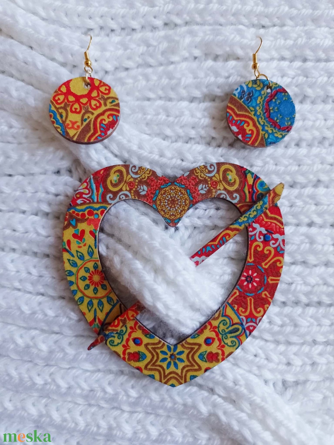 Cifra, fa sáltű szett - ékszer - ékszerszett - Meska.hu