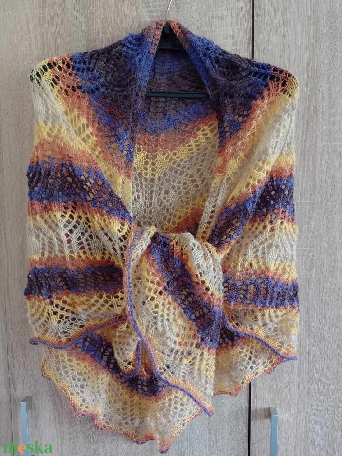 Grand Canyon - Kézzel kötött csipkekendő - ruha & divat - sál, sapka, kendő - vállkendő - Meska.hu