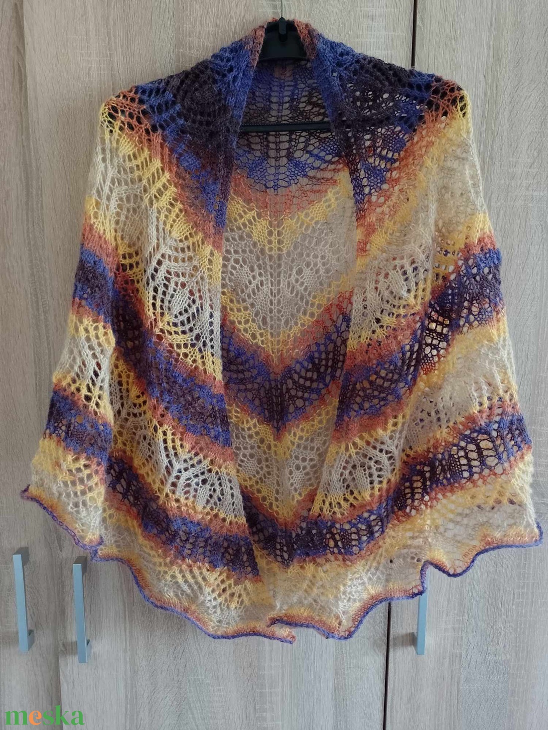 Grand Canyon - Kézzel kötött csipkekendő - ruha & divat - sál, sapka, kendő - vállkendő - Meska.hu