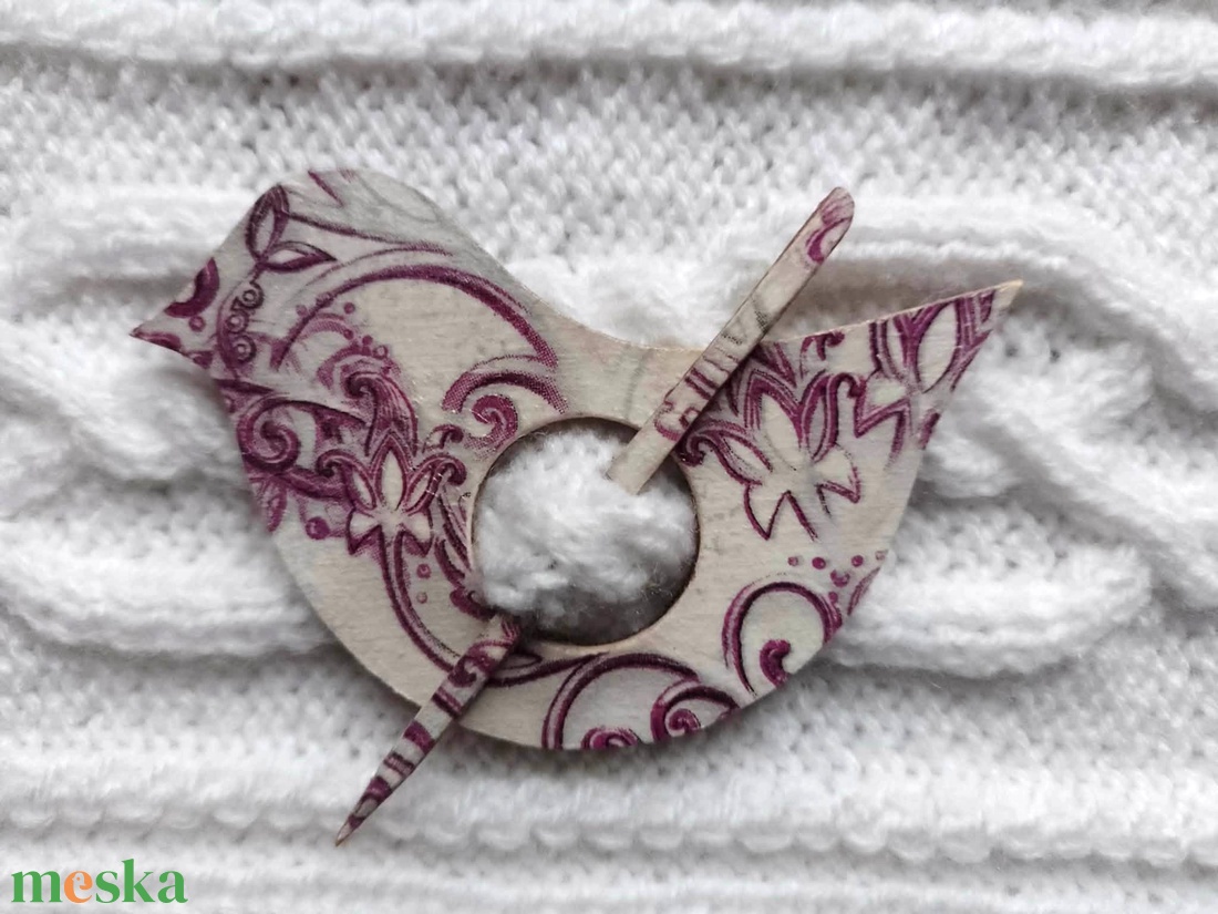 Lila ornamentika sáltű és fülbevaló szett - ékszer - ékszerszett - Meska.hu