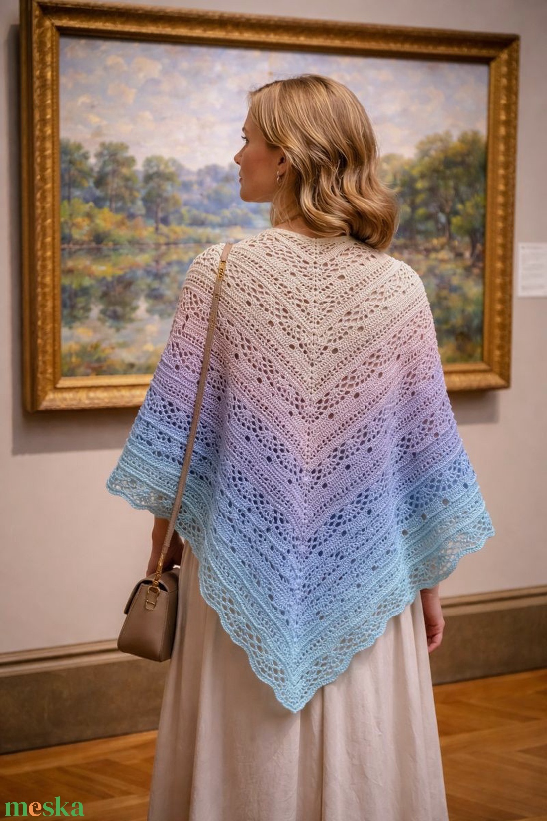 Pasztell-álom horgolt vállkendő - ruha & divat - sál, sapka, kendő - vállkendő - Meska.hu