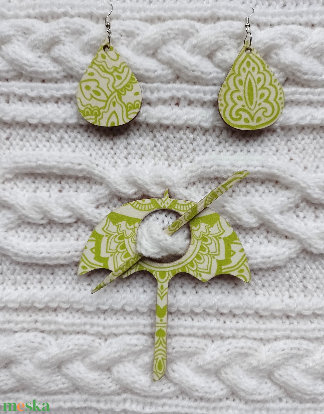 Esernyő sáltű és fülbevaló szett - ékszer - ékszerszett - Meska.hu