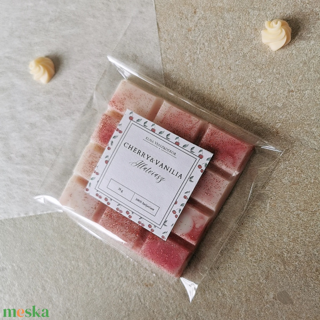 Cherry-Vanilia illatú illatviasz - otthon & életmód - gyertya, illat, aroma - illatviasz - Meska.hu Cherry-Vanilia illatú illatviasz - otthon & életmód - gyertya, illat, aroma - illatviasz - Meska.hu