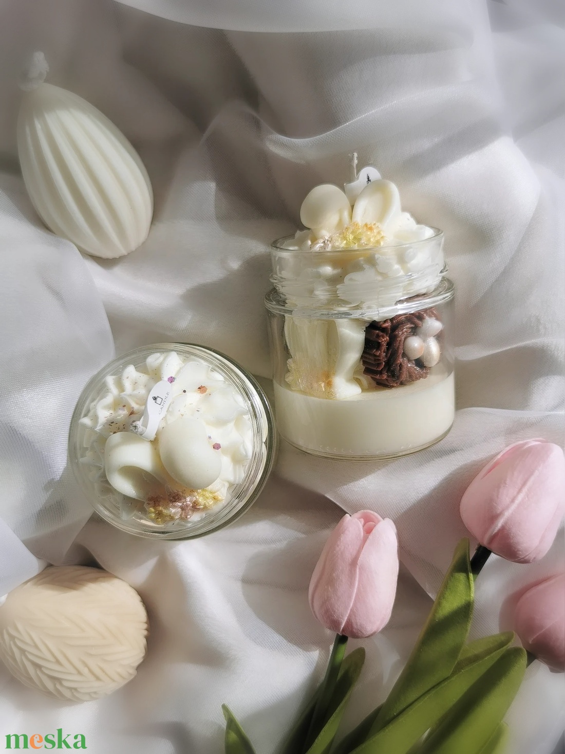 Akácvirág illatú szójaviasz gyertya  - otthon & életmód - gyertya, illat, aroma - gyertya - Meska.hu