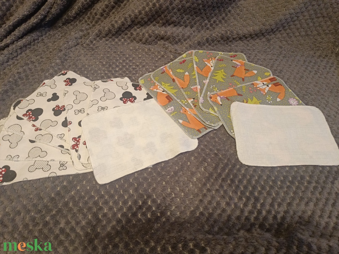 Mosható textil popsitörlő szett - szépségápolás - pelenka & babaápolás - pelenka - Meska.hu