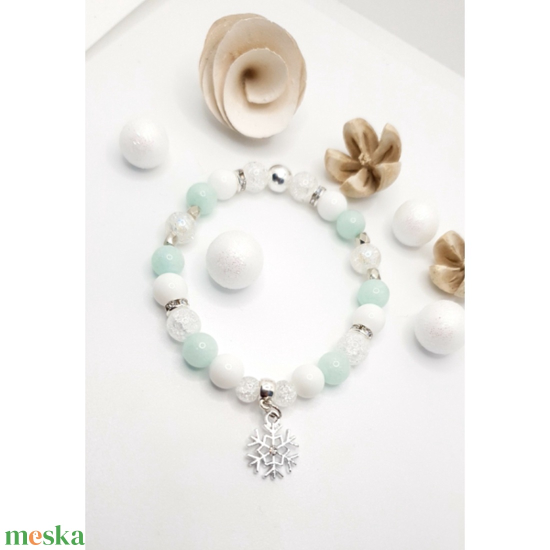 Hópihe medálos ásványkarkötő - ékszer - karkötő - gyöngyös karkötő - Meska.hu