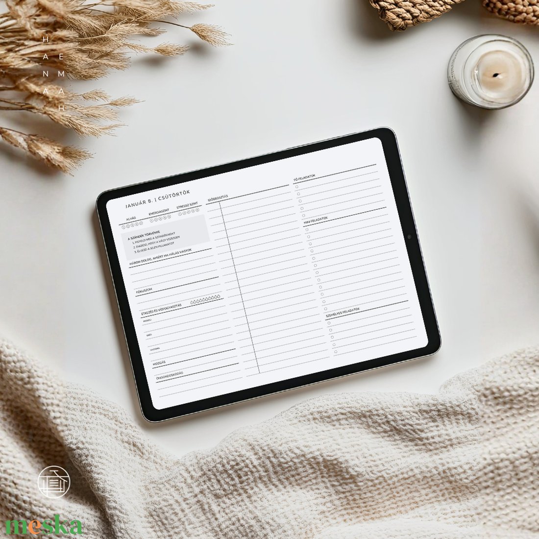 Határidőnapló csomag 2026 - reMarkable, iPad és nyomtatható változat - otthon & életmód - papír, írószer - naptár & tervező - Meska.hu
