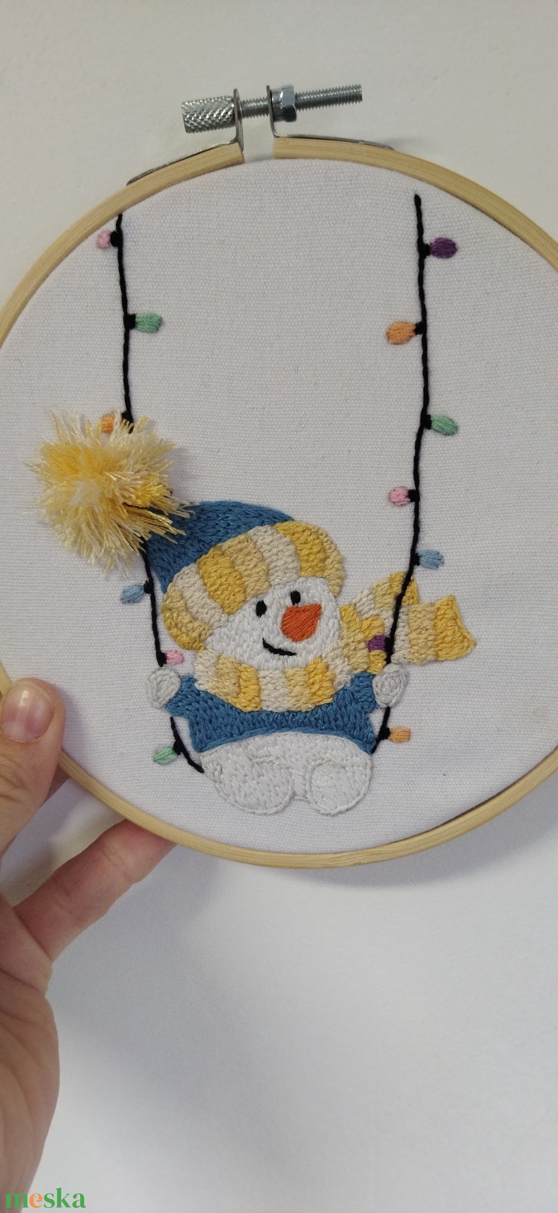 Hintázó hóember  - otthon & életmód - dekoráció - kép & falikép - 3d képek - Meska.hu