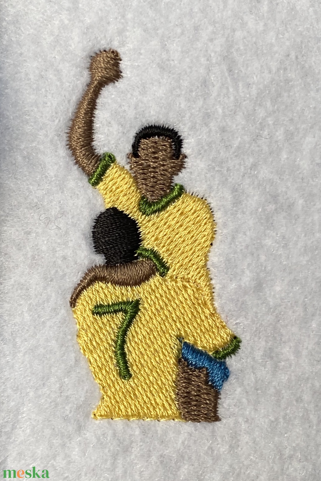 Hímzett póló, Pelé - ikonikus gólöröm - '70 - ruha & divat - férfi ruha - póló - Meska.hu