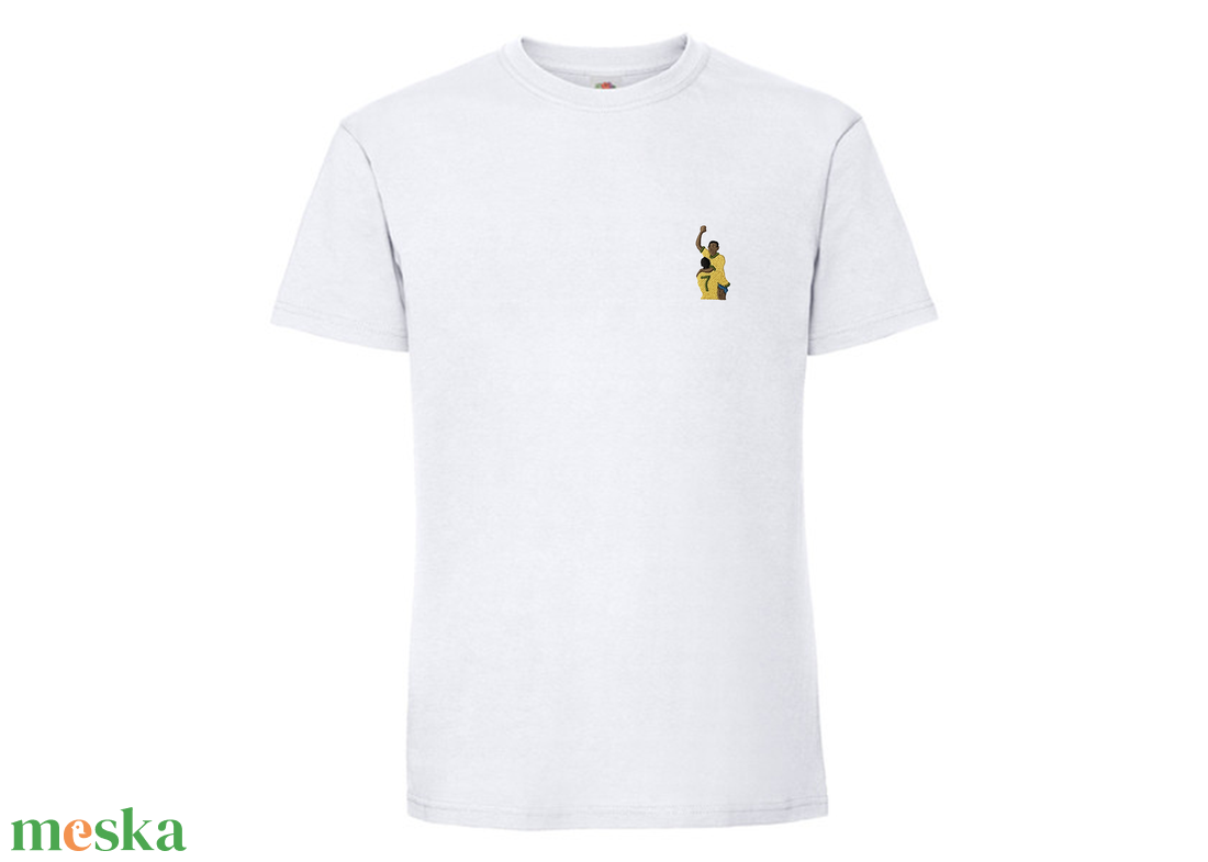 Hímzett póló, Pelé - ikonikus gólöröm - '70 - ruha & divat - férfi ruha - póló - Meska.hu