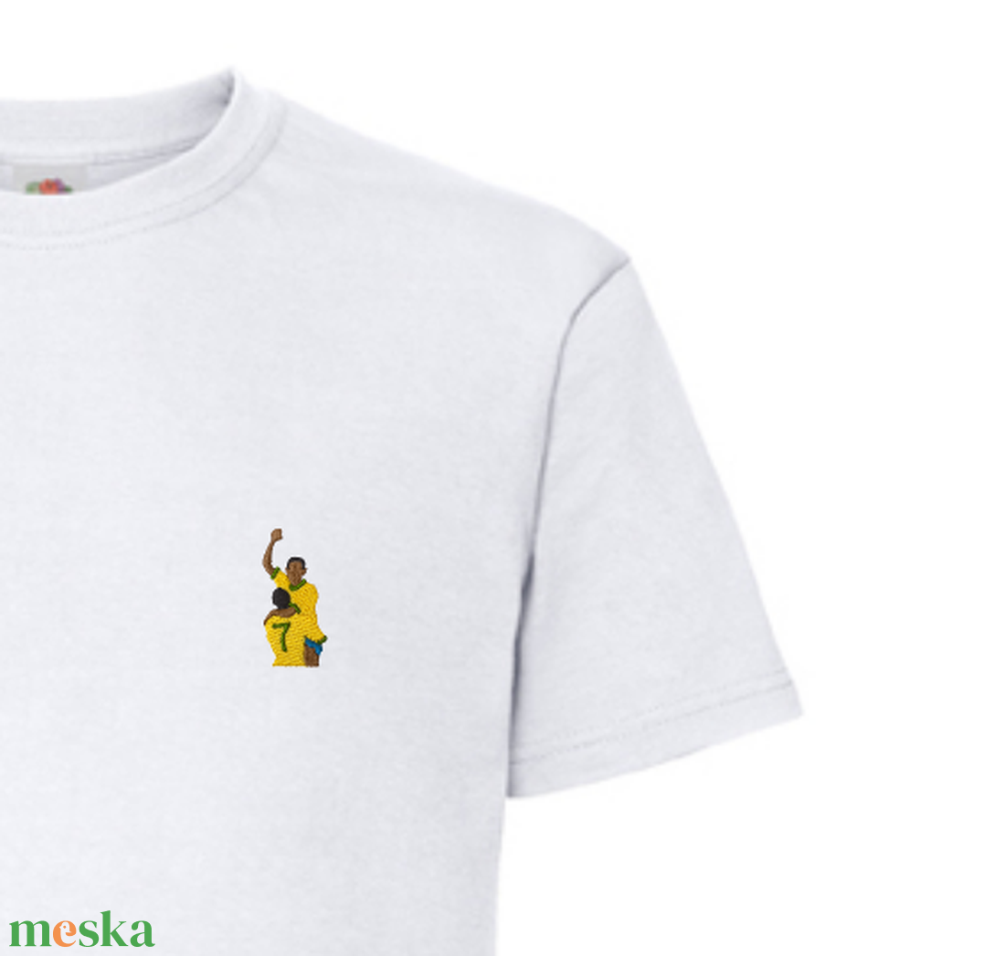 Hímzett póló, Pelé - '70 - ruha & divat - férfi ruha - póló - Meska.hu