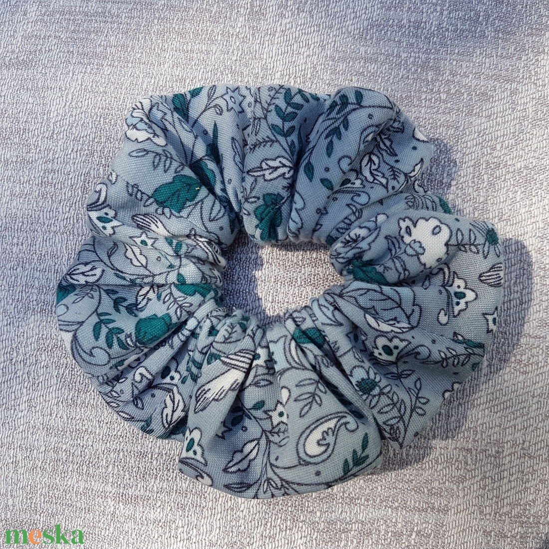 Boginak - Textil hajgumi, scrunchie - menta - kb. 12-13 cm - ruha & divat - hajdísz & hajcsat - hajgumi - Meska.hu