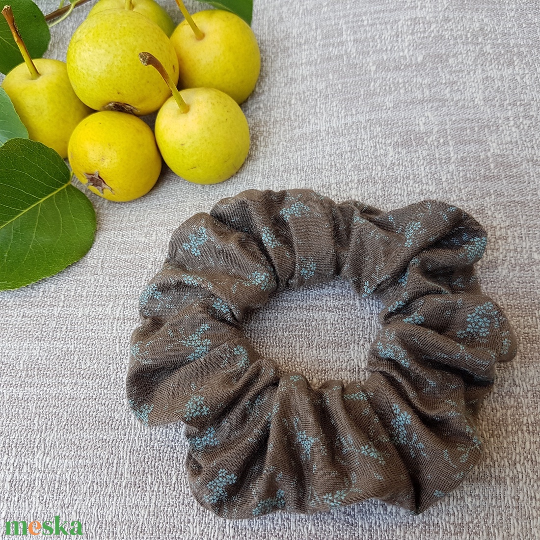 Textil hajgumi, scrunchie - kb. 8-9 cm - ruha & divat - hajdísz & hajcsat - hajgumi - Meska.hu