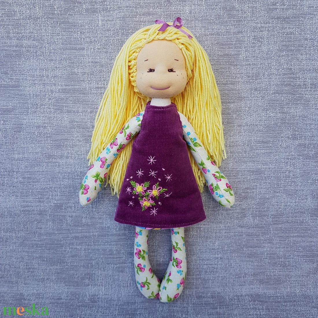 Emese baba, játékbaba, öltöztethető textil baba, textilbaba, rongybaba - játék & sport - baba & babaház - öltöztethető baba - Meska.hu