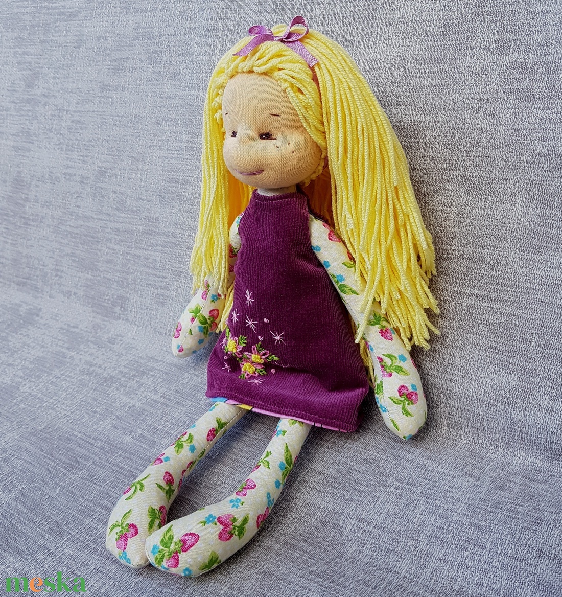 Emese baba, játékbaba, öltöztethető textil baba, textilbaba, rongybaba - játék & sport - baba & babaház - öltöztethető baba - Meska.hu