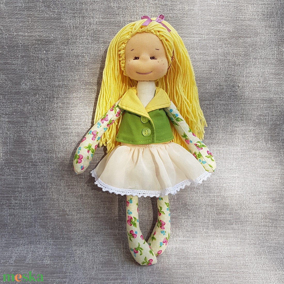 Emese baba, játékbaba, öltöztethető textil baba, textilbaba, rongybaba - játék & sport - baba & babaház - öltöztethető baba - Meska.hu