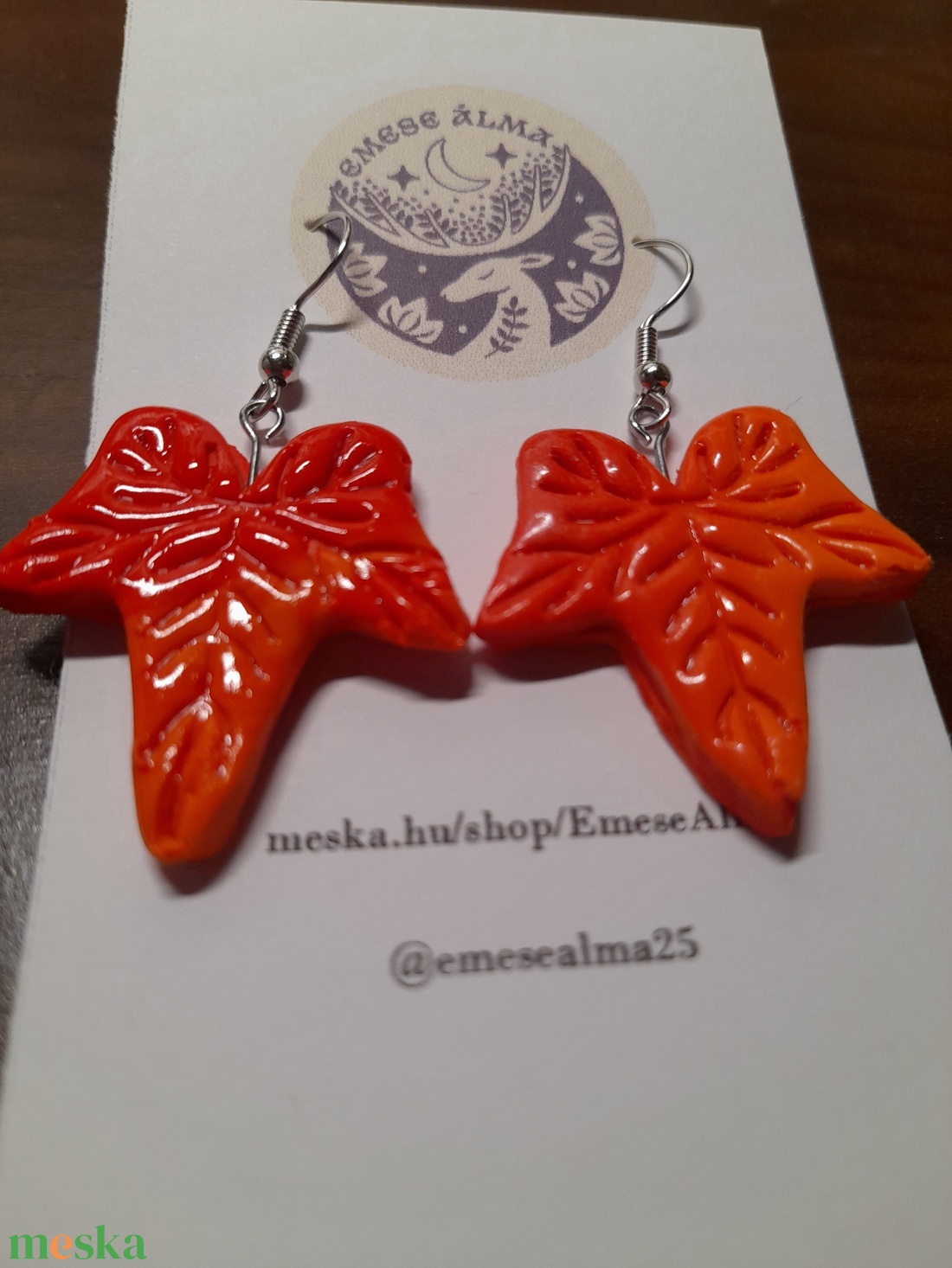 Őszi falevél fülbevaló - ékszer - fülbevaló - fülékszer - Meska.hu